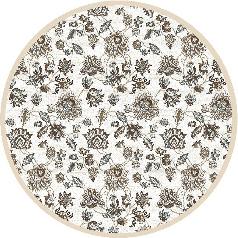 Tapis os à motif floral Ackermanville, Rond 7 pi 10 po