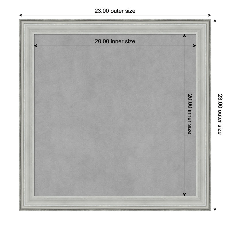 Tableau magnétique mural / babillard, 23" H x 23" W