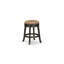 Tabouret de bar à hauteur de comptoir Devers - Chaises rondes rembourrées en cuir de polyuréthane brun de 30 po de hauteur-670606171-670641424