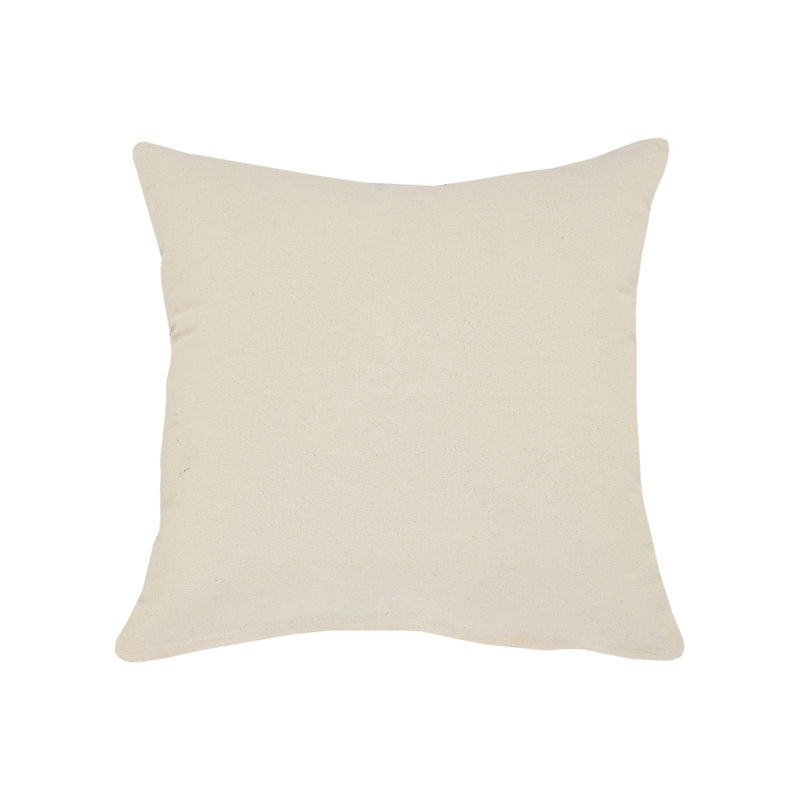 Coussin décoratif à rayures 100% coton Contemporary, Carré 20 po, Housse de coussin seulement - sans coussin