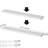 Miami 48" W x 8" D Floating Shelves Set with Invisible Wall Mount Brackets-359797073