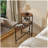 Small Coffee Tables 2-tier Modern Sofa Side Table with Wood Storage Shelf Living Room End Tables Nightstands (Walnut Brown)