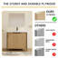 Meuble-lavabo sur pied simple 36 po avec plateau en résine Gosby-1705021047