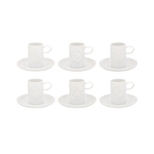  Afternoon Tea Cup Espresso Cups Set with Saucer And Teaspoon  Bone Porcelain French Coffee Mug for Morning Tea British Tea Cup for Home  Housewarming Office Gifts,Black: Home & Kitchen