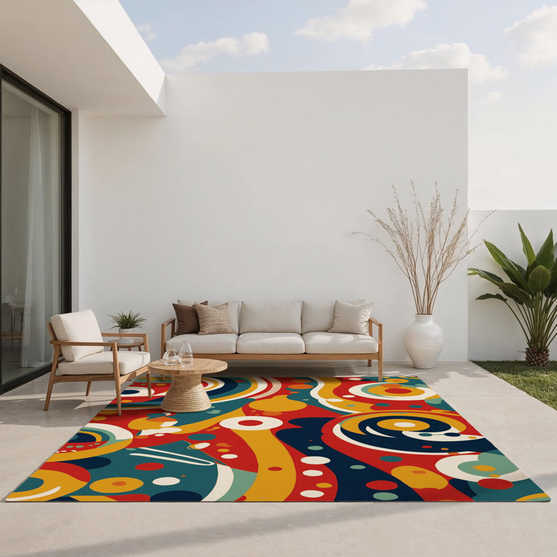Spirited Stomp Indoor And Outdoor Area Rug, Rectangle 3' x 5'