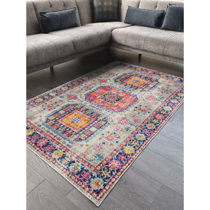 Cotton Oriental Indoor / Outdoor Rug, Rectangle 5'3" x 5'11"