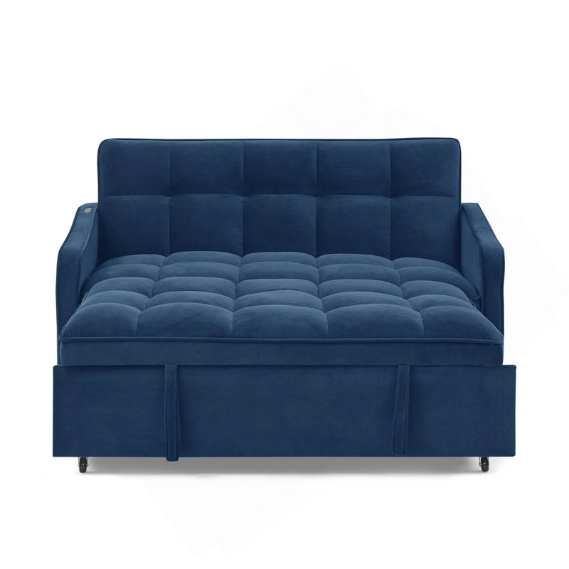 Canapé-lit avec causeuse Loveseat, Bleu