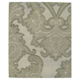 Damask Area Rug in Gray/Neutral
