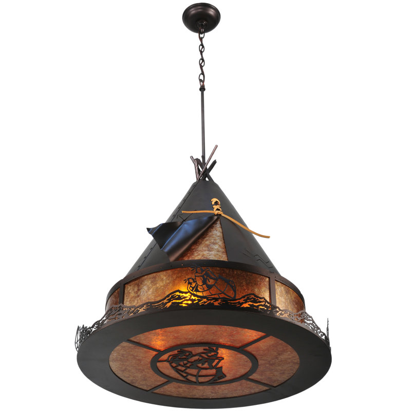 Rustic Lodge 2 - Light Pendant, 40" - 58" H x 24" W x 24" D