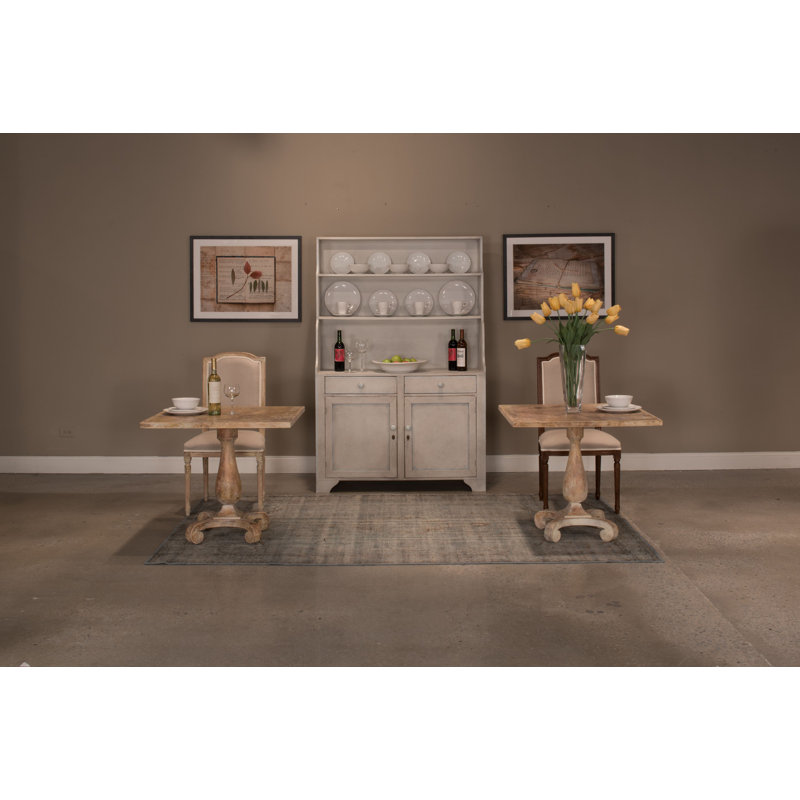 Square Solid Oak Dining Table, Gray Oak