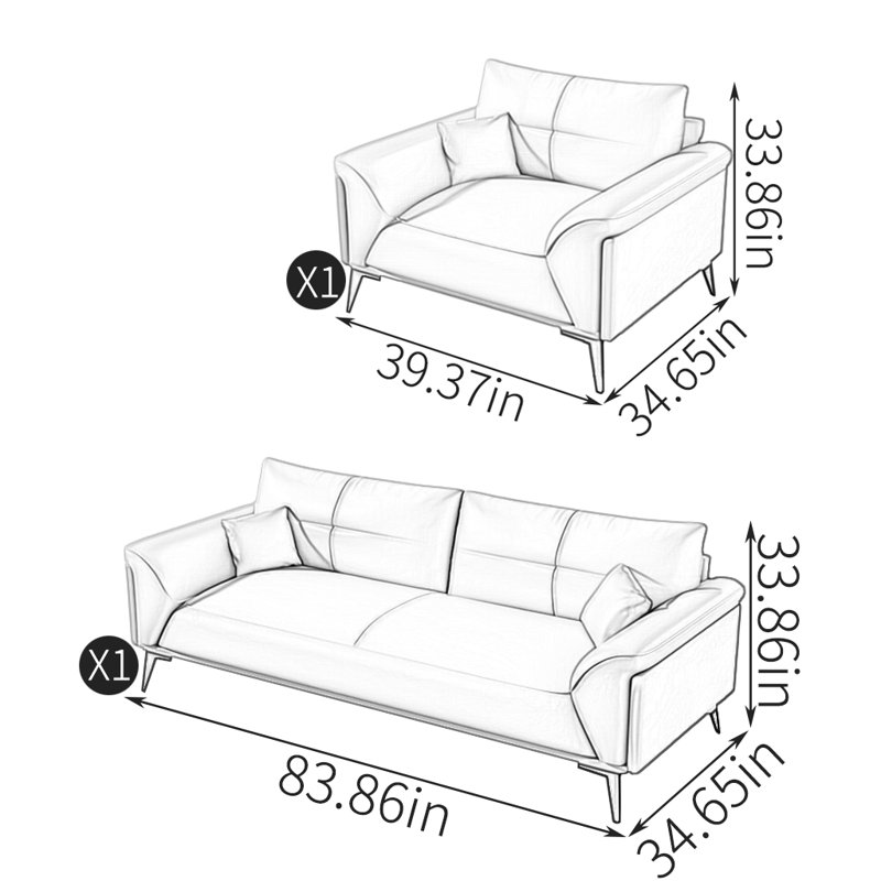 European casual sofa combination