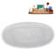 Baignoire autoportante et plateau 60 "avec drain interne 60" Streamline-108298466
