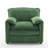Fauteuil surdimensionné avec structure renforcée et dossier haut revêtu de chenille-114710328-114710330