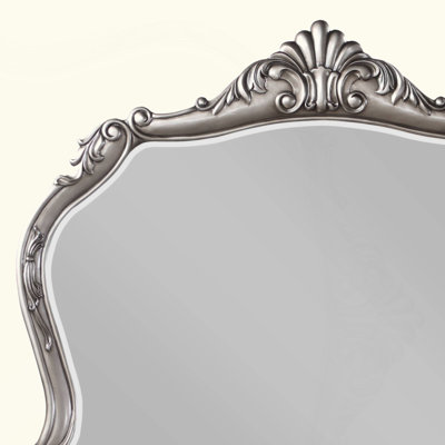 Antique Platinum Finish Mirror