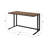 Tyrese Walnut & Black Finish Writing Desk W/USB-290830821