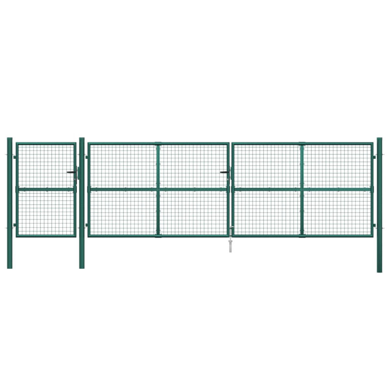 Azamat Metal Yard/Privacy Fence with 3 Panel(s) Included, Green, 500 x 175cm
