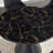 Black Marble Printed Mdf Round Dining Table