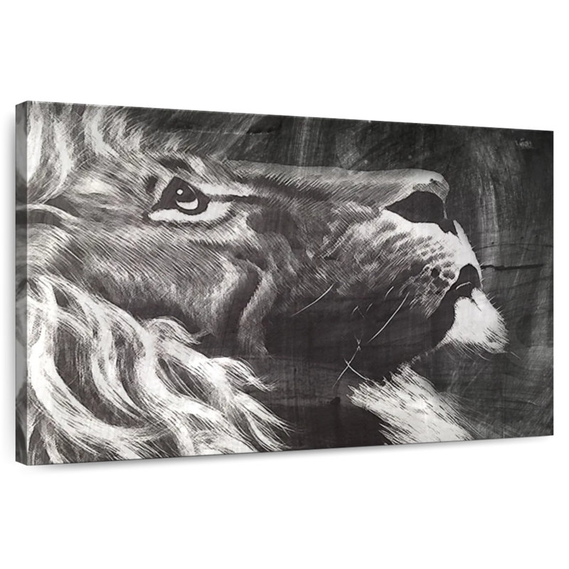 Brampt Chalk Lion, 30" H x 45" W