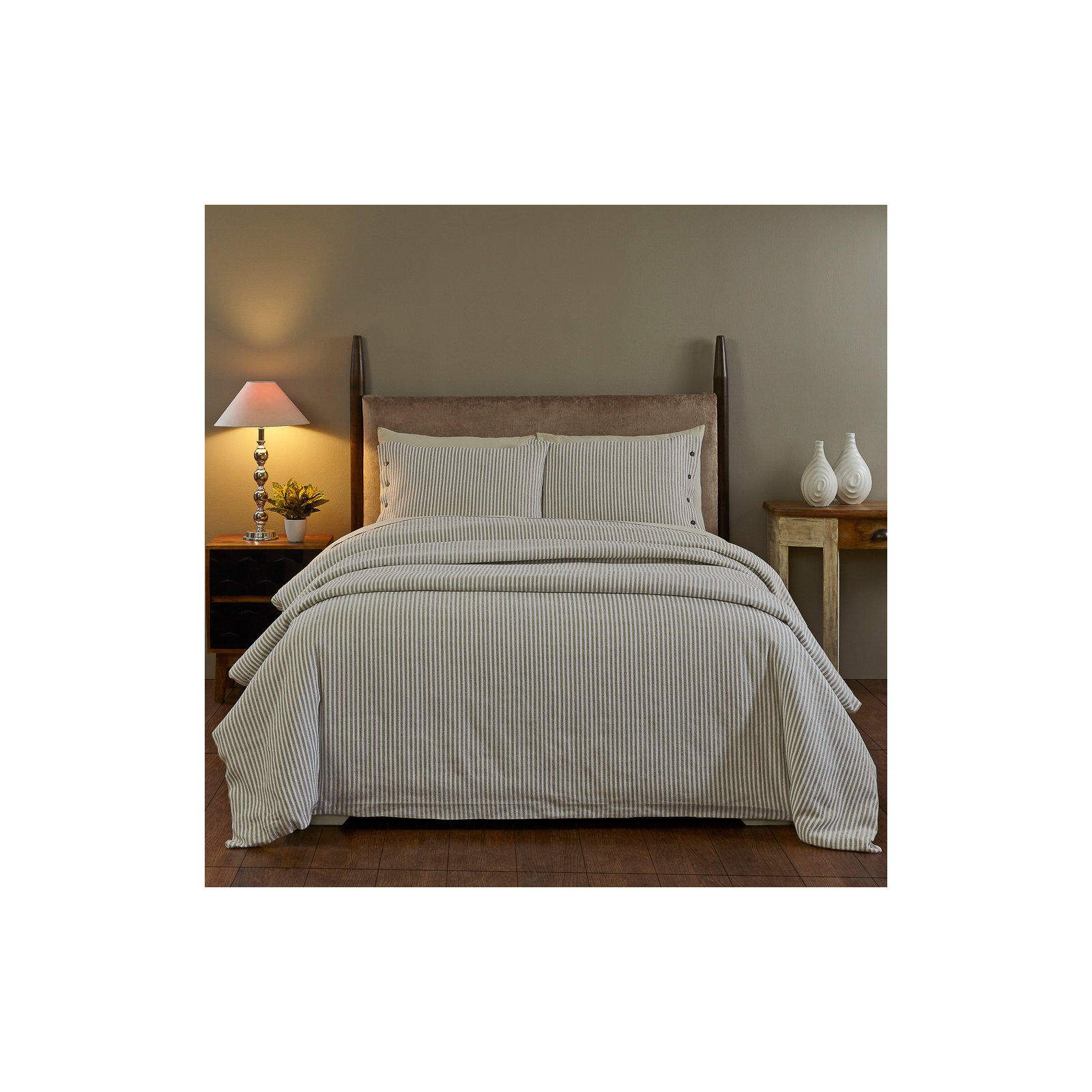Mirissa Cotton Blend Percale Duvet Cover, King Duvet Cover
