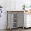 Avallon Solid Wood Top Kitchen Cart
