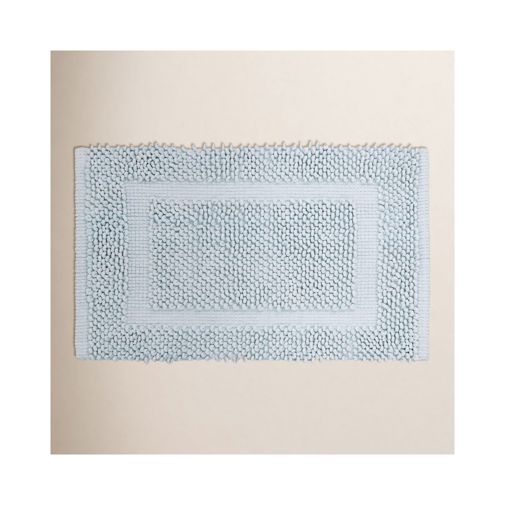 Payten Classic Cotton Bath Mat, Pale Blue, Single - 20"W x 32"L