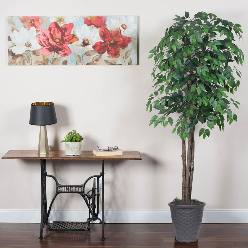 Ficus artificiel 72 po en pot, gris