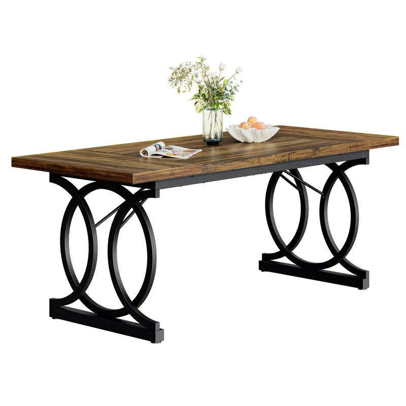 Dining Table For 6 People, Rectangular Large Dining Table for Kitchen, Dining Room