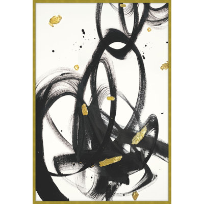 Gilded Strokes 5 Framed Print
