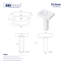 Eclisse 22.25"W x 34.5"H White Vitreous China U-Shaped Two-Piece Pedestal Bathroom Sink with Overflow, Single Faucet Hole