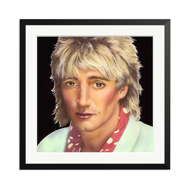 Rod Stewart, Black, 25" H x 25" W