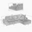 Boneless L-Shape Sectional Sofa, Mnimalist Design Couch For Living Room, Apartment-1110002449-1110002448