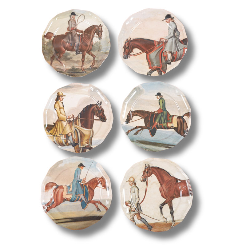EQUINE SIDE PLATES SET/6