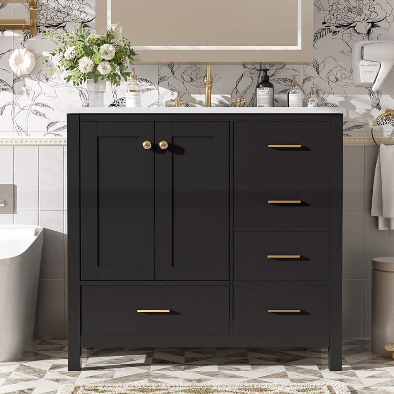 Meuble-lavabo 36 po avec lavabo en céramique