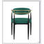 Ensemble de chaises rembourrées en tissu vert 2 pièces Modern Modern Contemporary-739634606