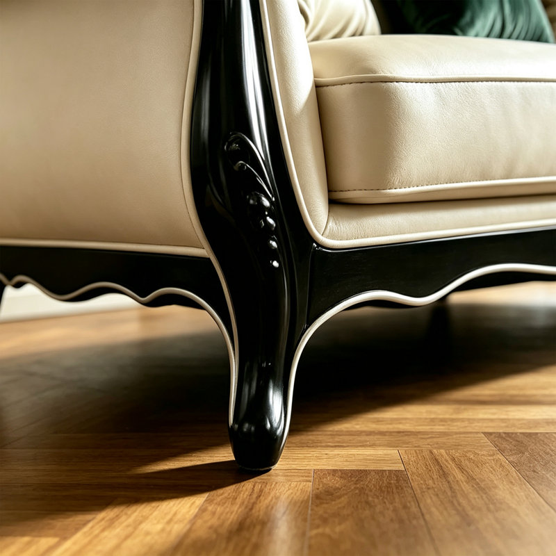 American-style light luxury leather sofa