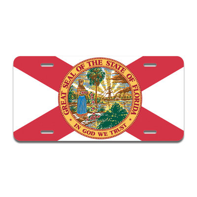 Florida Flag Aluminum Plate Frame