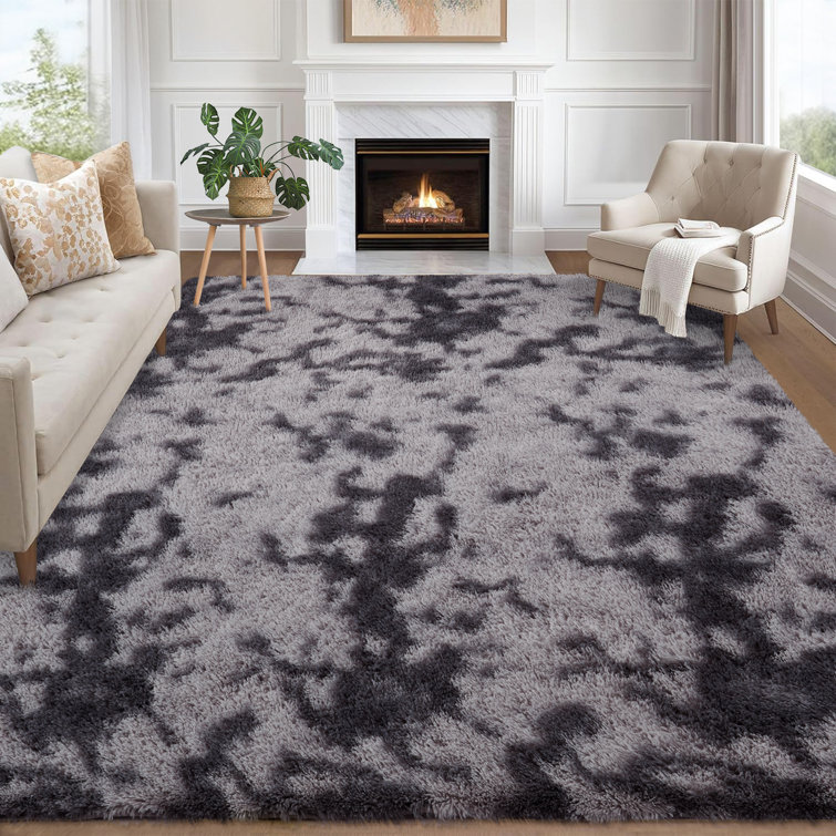 Juwairia Faux Fur Abstract Indoor Rug