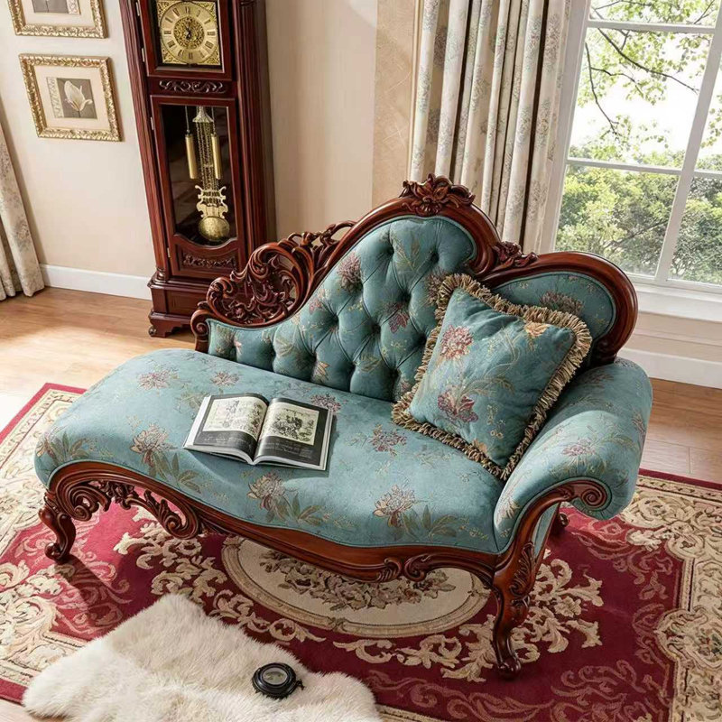 Fauteuil de princesse en bois massif de style américain 71,26 po