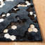 Tapis noir en viscose / cuir / coton touffeté à la main Jarrell-1298212345