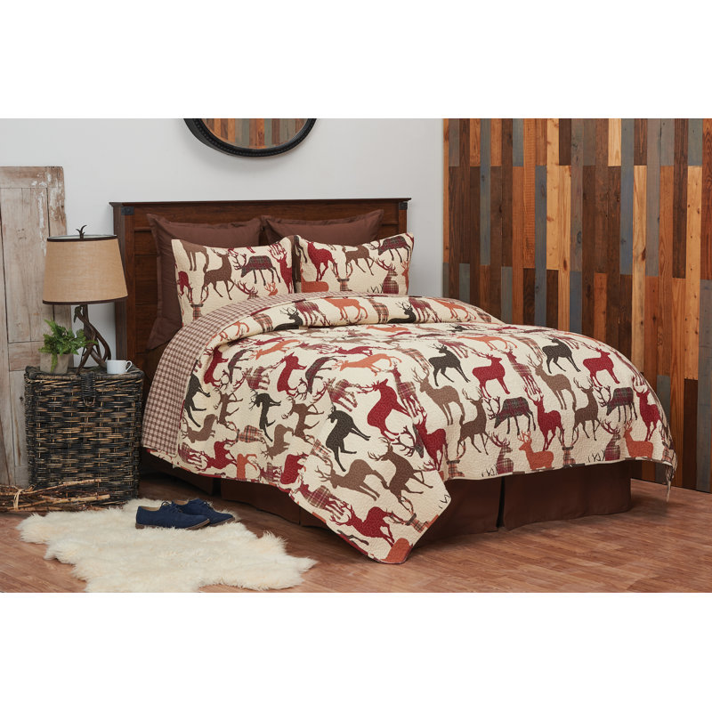 Colton Lodge Cotton Reversible Quilt Set, King