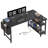 Built-in Outlets / USB L-Shaped Desk Computer Desk-2085431393-2085431392
