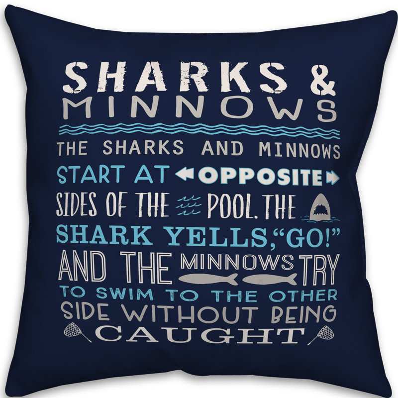  Coussin décoratif intérieur / extérieur Shark's & Minnows