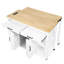 Îlot de cuisine 47,2 po avec table de salle à manger extensible 13,8 x 41,7 po, placage en bois d'hévéa, support de rangement interne, prises de recharge-133698572-133698575-133698577