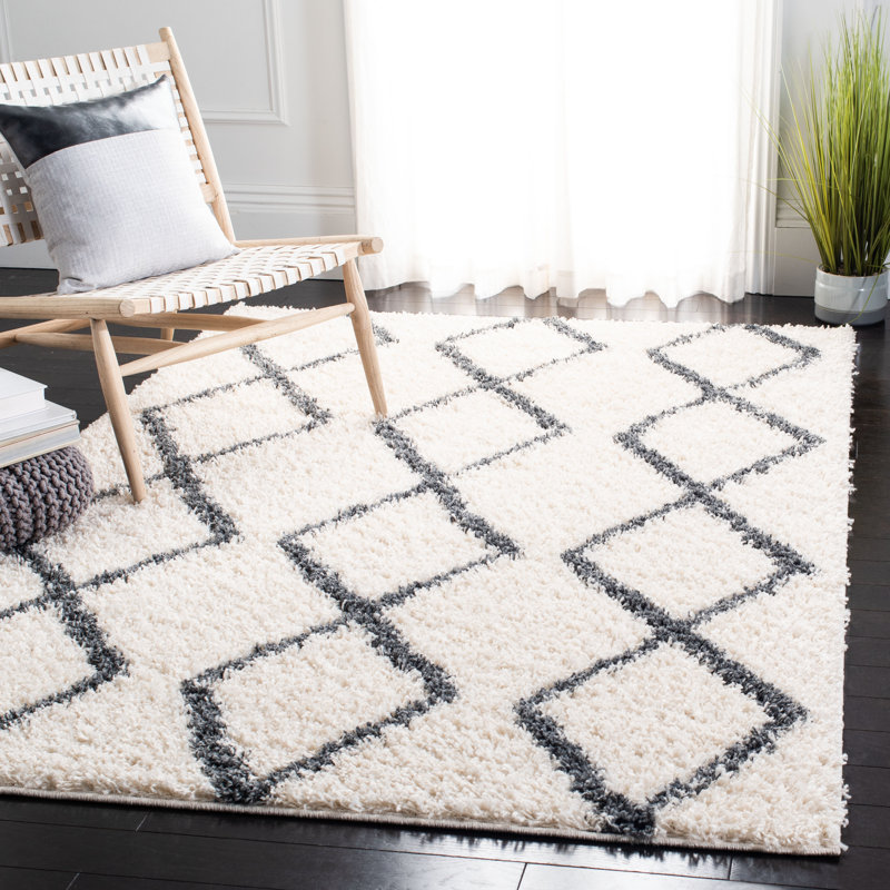 Minna Shag 600 Performance Geometric Rug, Rectangle 4' x 6'
