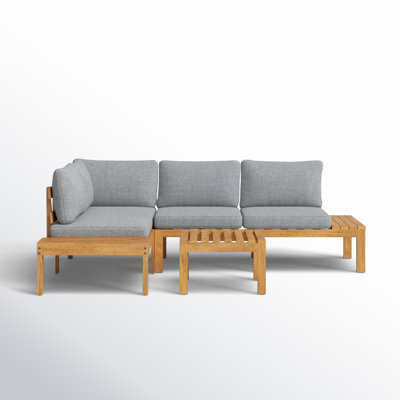Tempo 3 Piece Sectional Seating Group with Cushions