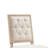 Transitional Wooden Bar Stool With Tufted Square Back