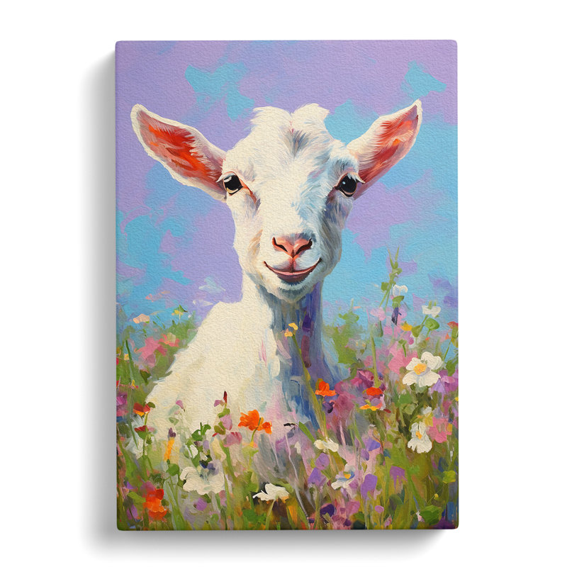 Goat Impressionism No.2 - Wrapped Canvas, 76cm H x 50cm W x 3cm D
