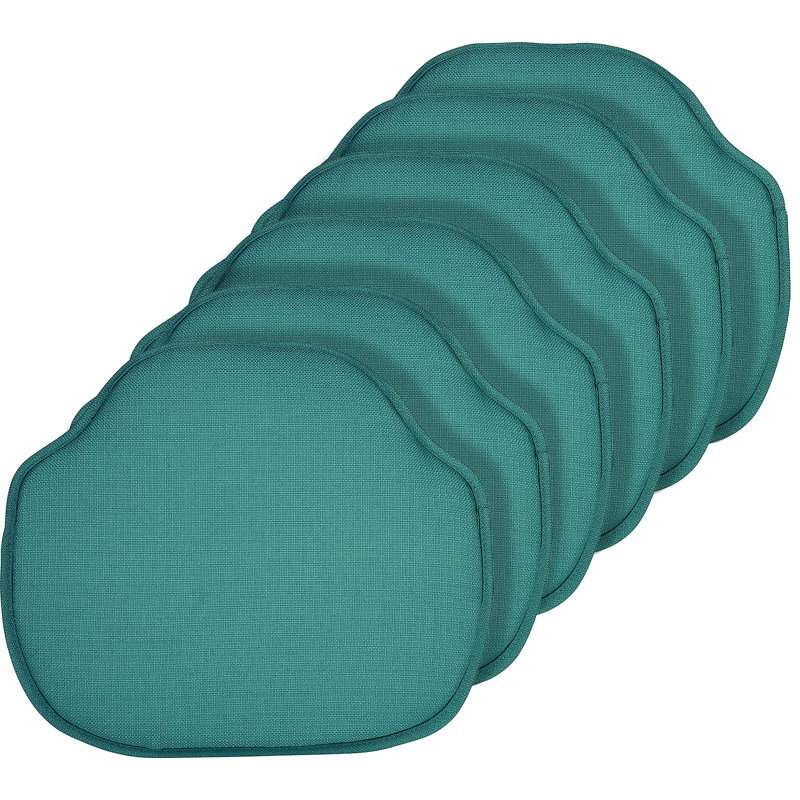Non-Slip Windsor Chair Cushions, Teal