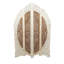 Cloison de séparation en bois de manguier pliable faite à la main à 4 panneaux brun avec motifs sculptés, 62 po x 1 po x 72 po