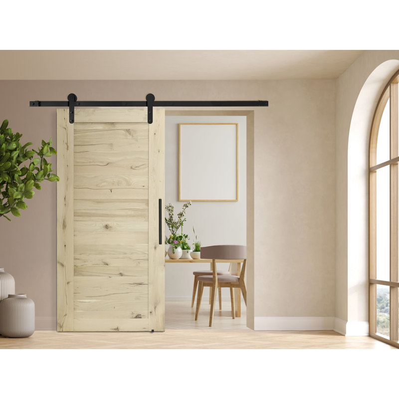 Pinache Solid Oak Barn Door, Untreated Wood